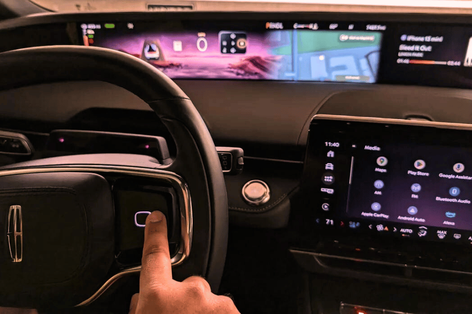 A view of the 2024 Lincoln Nautilus, featuring seamless digital integration and cutting-edge technology for the modern driver