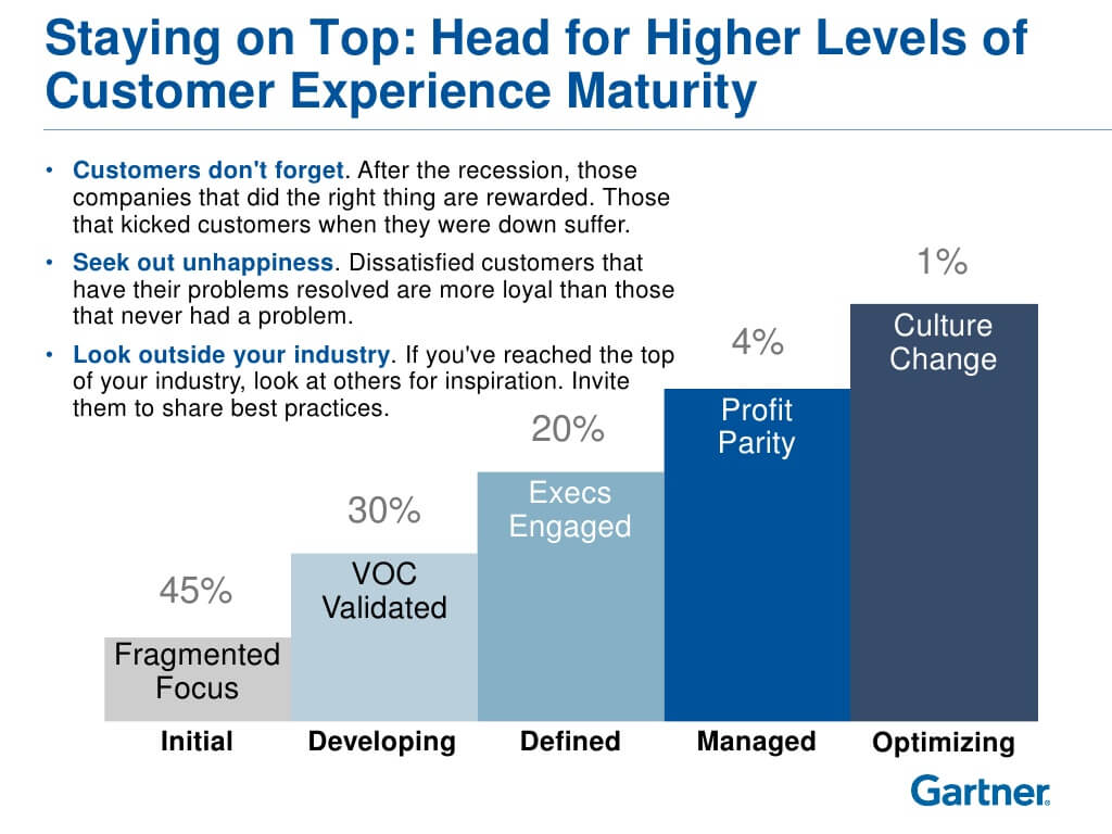 Gartner customer experience maturity