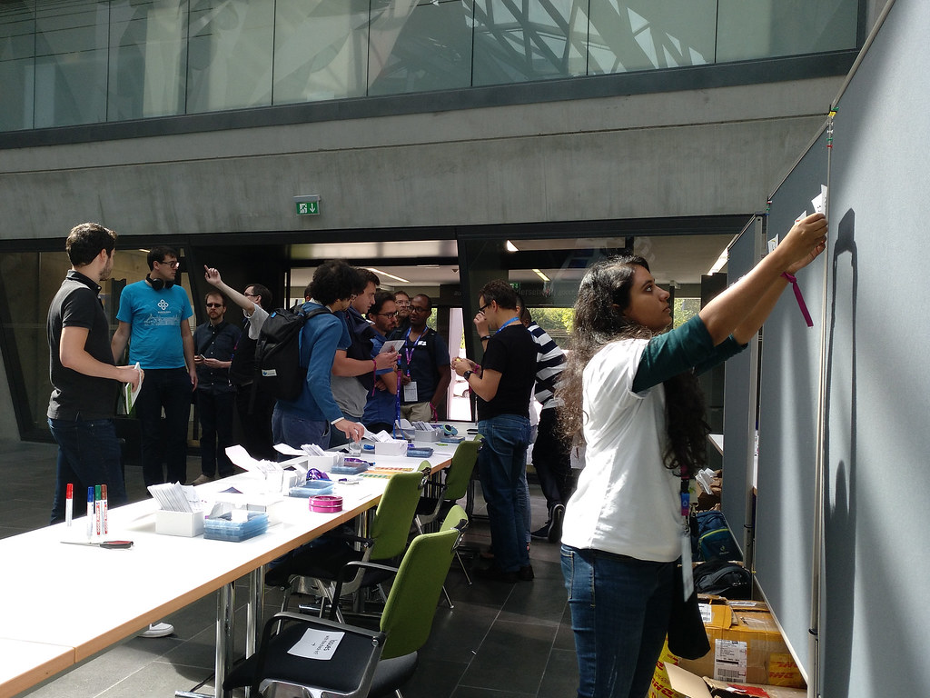 Surabhi began her volunteering service from the registration desk of Drupal Europe 2018 event.