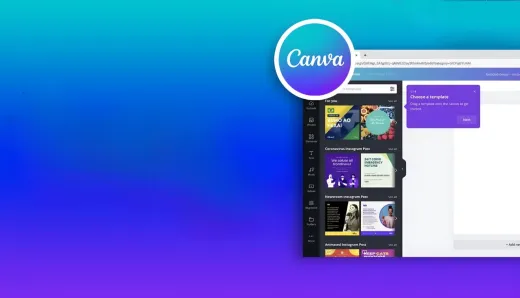 Canva Homepage Screenshot: Design Workspace with Template Selection and Recent Projects Displayed with Blue Background