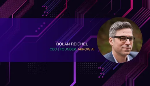 Rolan Reichel, CEO and Founder of Arrow AI, pioneering AI-driven solutions for SMBs. This image showcases his leadership in advancing digital marketing technology.